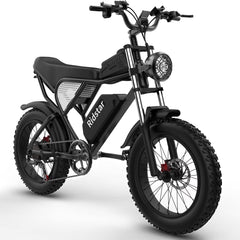 Ridstar Electric Bike for Adults, Peak 1500W 30MPH, 48V 15.6ah Electric Bicycle, Full Suspension Mountain Bike UL2849