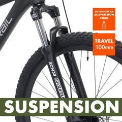 Ozark Trail 27.5" Vibe Mountain Bike, Medium Frame, Black, Adult, Unisex