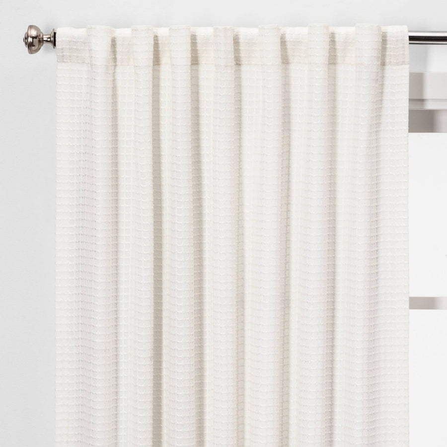 Threshold Light Filtering Honeycomb Window Curtain Panel - White - 54 x 84 in