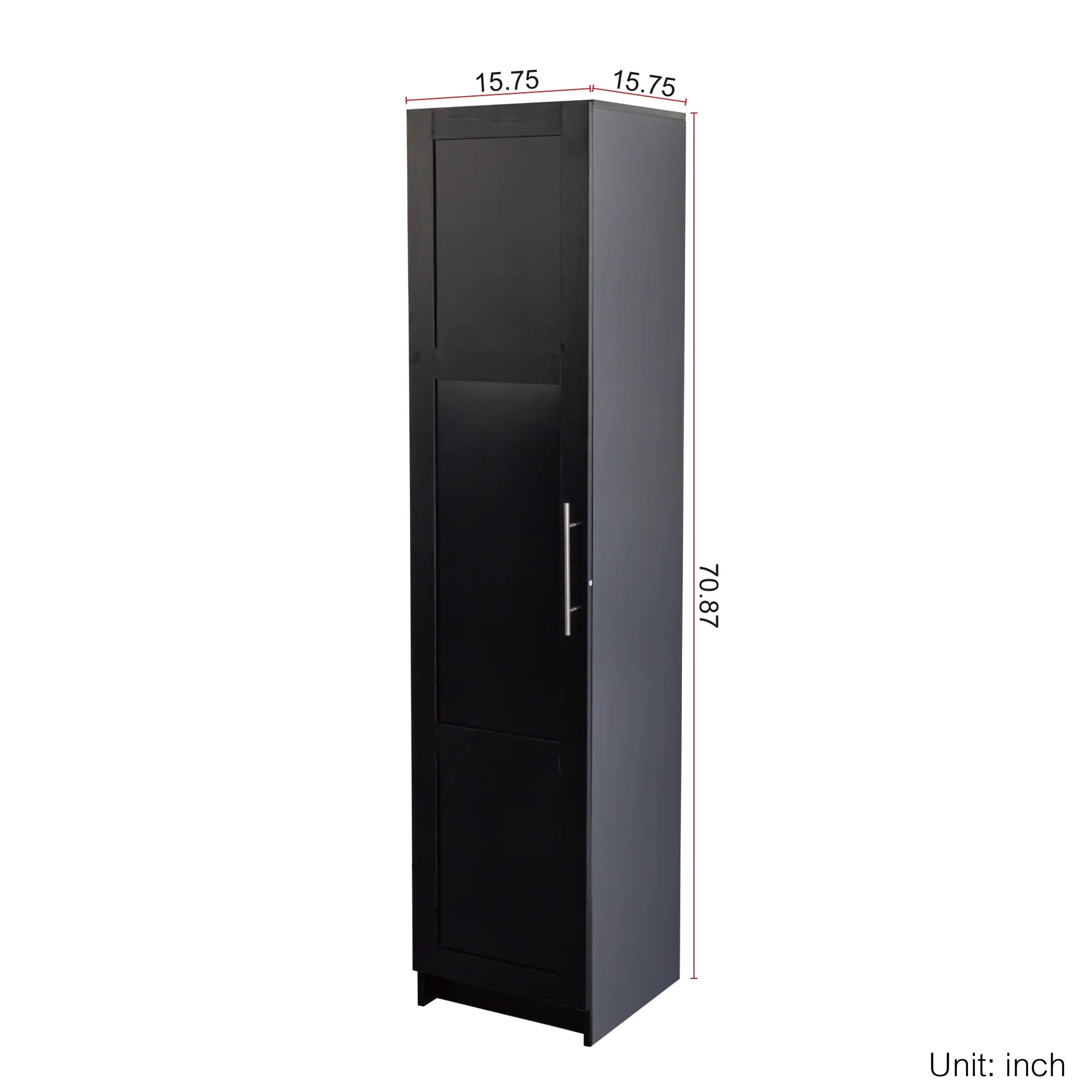 Slim Tall Storage Cabinet, Pantry Cabinet with Doors Shelves Small Space for Kitchen Living Room Bathroom