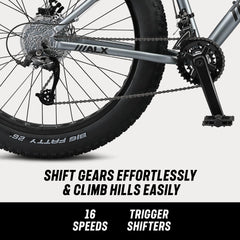 26 - In. Dolomite ALX Unisex Fat Tire Mountain Bike, Gray