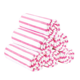 Jml 6-Pack Cabana Striped Beach Towel Bath Towel Pink, Size: 27