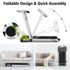 Redliro Folding Treadmills with Desk Adjustable Height 265 lb 2.25HP Walking Machine for Home Office