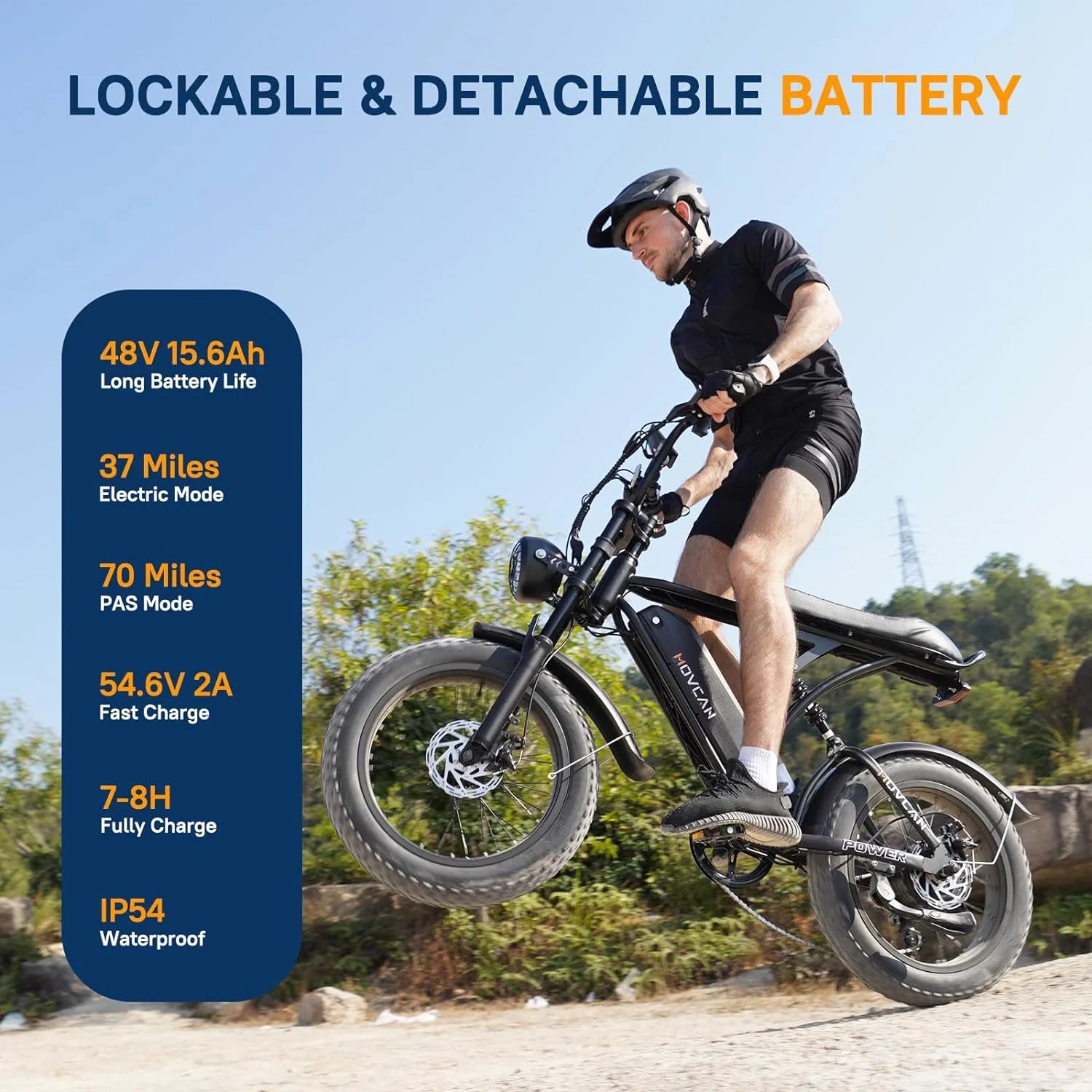 Movcan 20" 48 V Electric Mountain Ebike