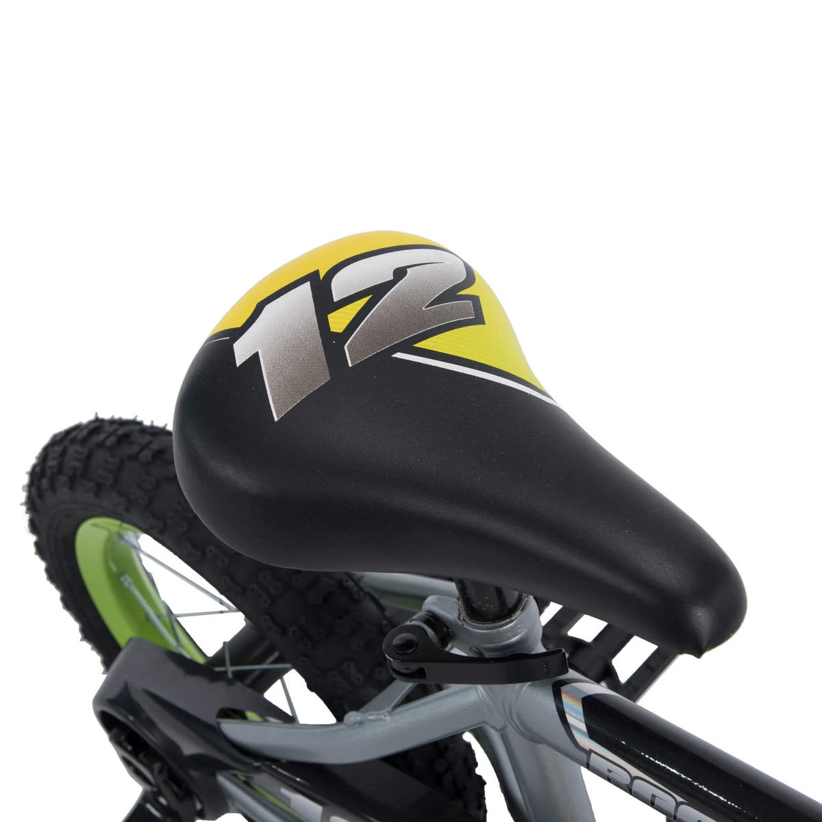12 In. Rock It Boy Kids Bike, Grey Matte and Lime