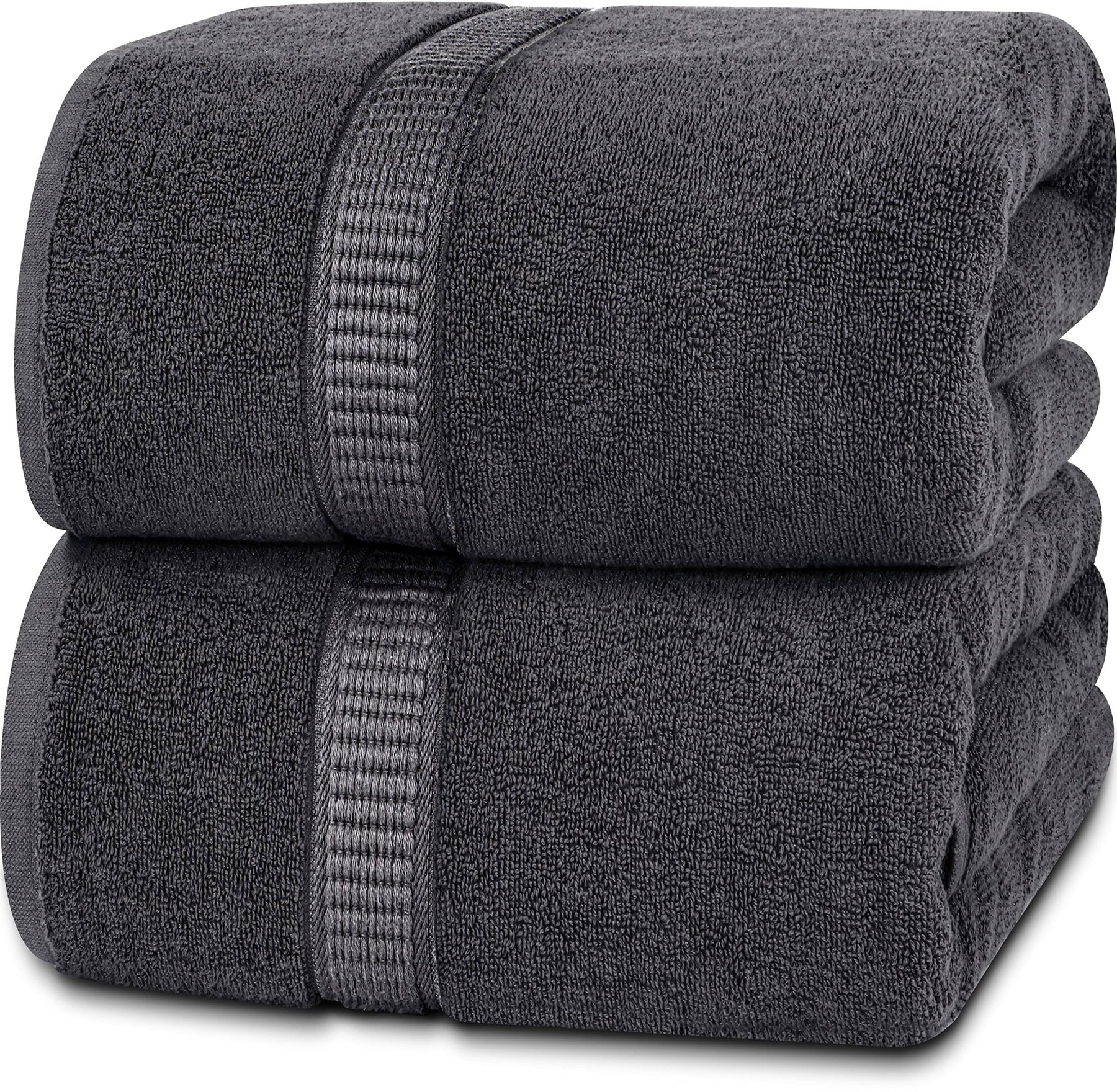 Utopia Towels - Luxurious Jumbo Bath Sheet (35 x 70 Inches, Grey) - 600 GSM 100% Ring Spun Cotton Highly Absorbent and Quick