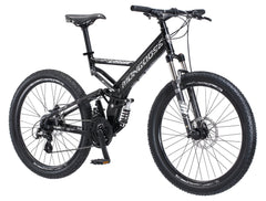 Mongoose Blackcomb Mountain Bike, 26 - Inch Wheels, 24 Speeds, Black, Men'S