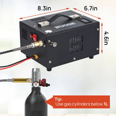 NUOGE Pcp Air Compressor, 4500psi 12V DC or 110V AC W/Converter Paintball/Scuba Tank Compressor Pump
