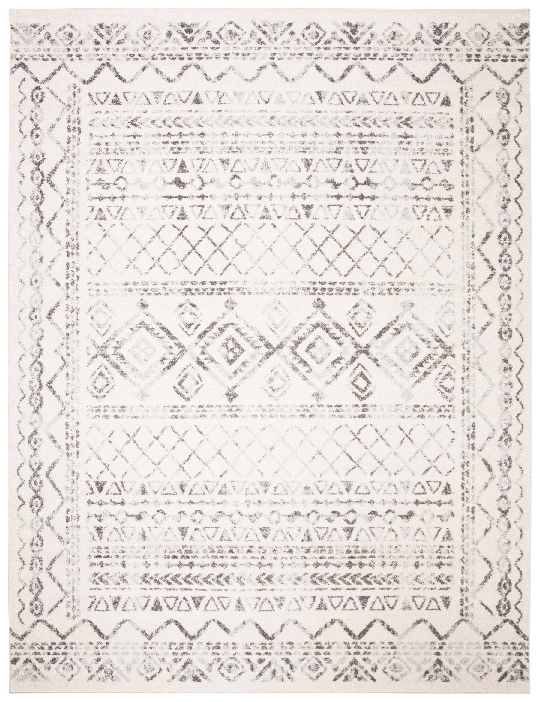 Safavieh Tulum Rug Collection TUL268A - Ivory / Grey - 3' x 3' Round