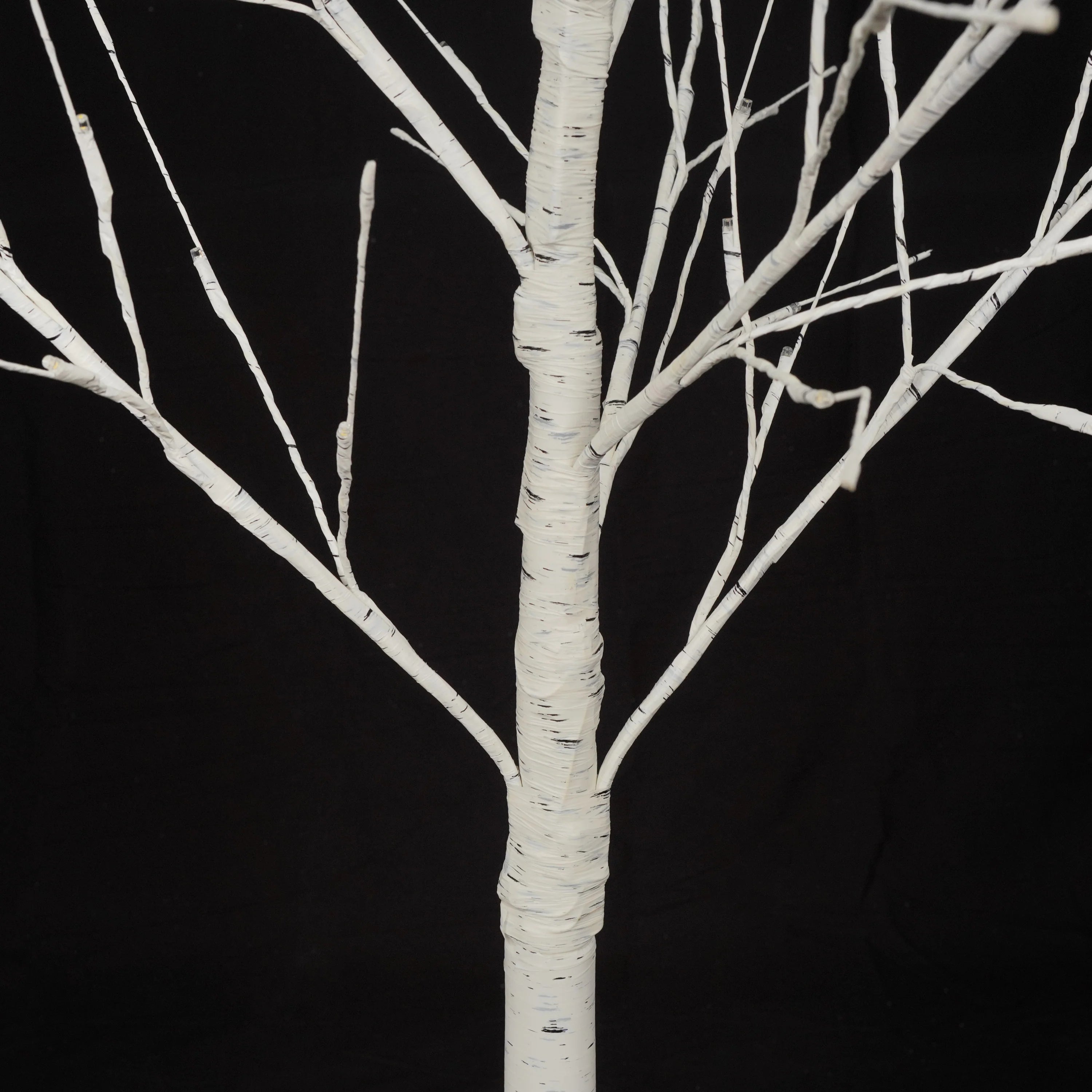 AECOJOY Set of Lighted Birch Tree, 4FT/5FT/6FT LED Artificial Tree with Warm White Lights, Christmas Tree for Decoration