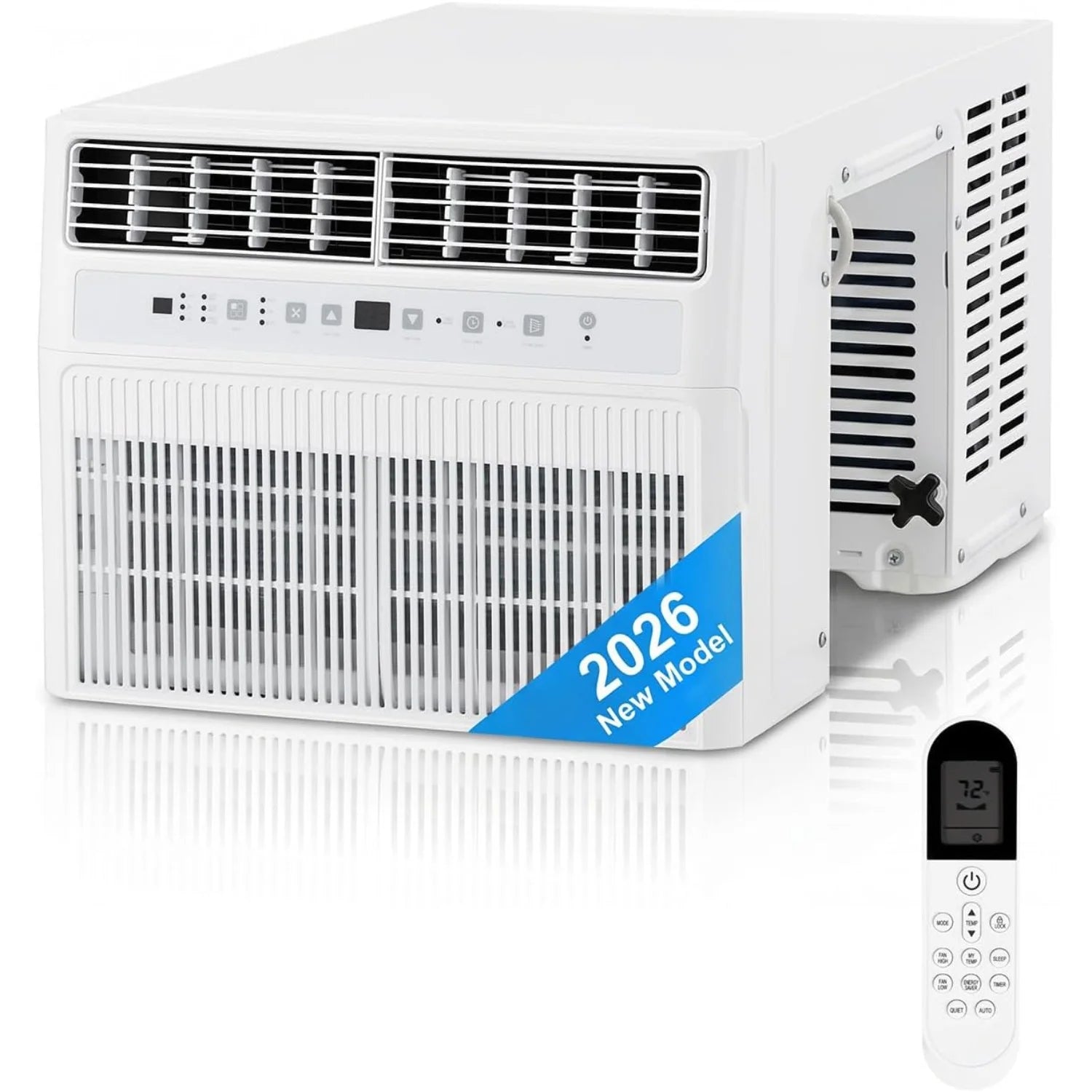 AECOJOY U-Shaped Window Air Conditioner 12,000 BTU AC Unit with Full Window View, Cools 350 Sq. Ft.