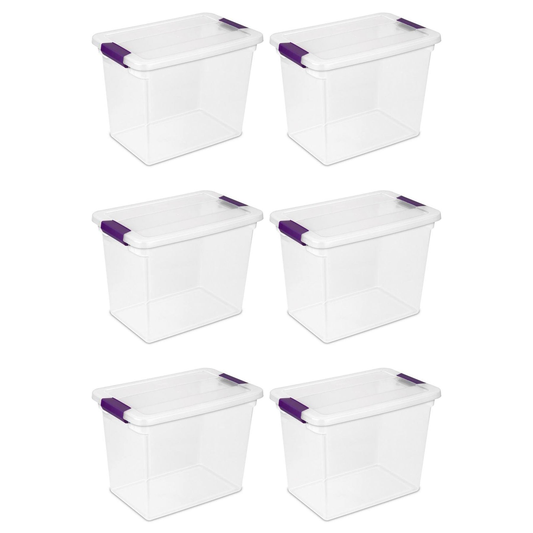 Sterilite 27 Qt. Clearview Latch Box Storage Bin Container ( 6 Pack)
