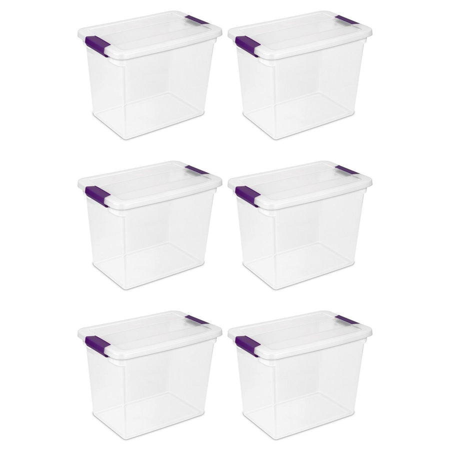 Sterilite 27 Qt. Clearview Latch Box Storage Bin Container ( 6 Pack)