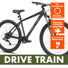 Ozark Trail 27.5" Vibe Mountain Bike, Medium Frame, Black, Adult, Unisex