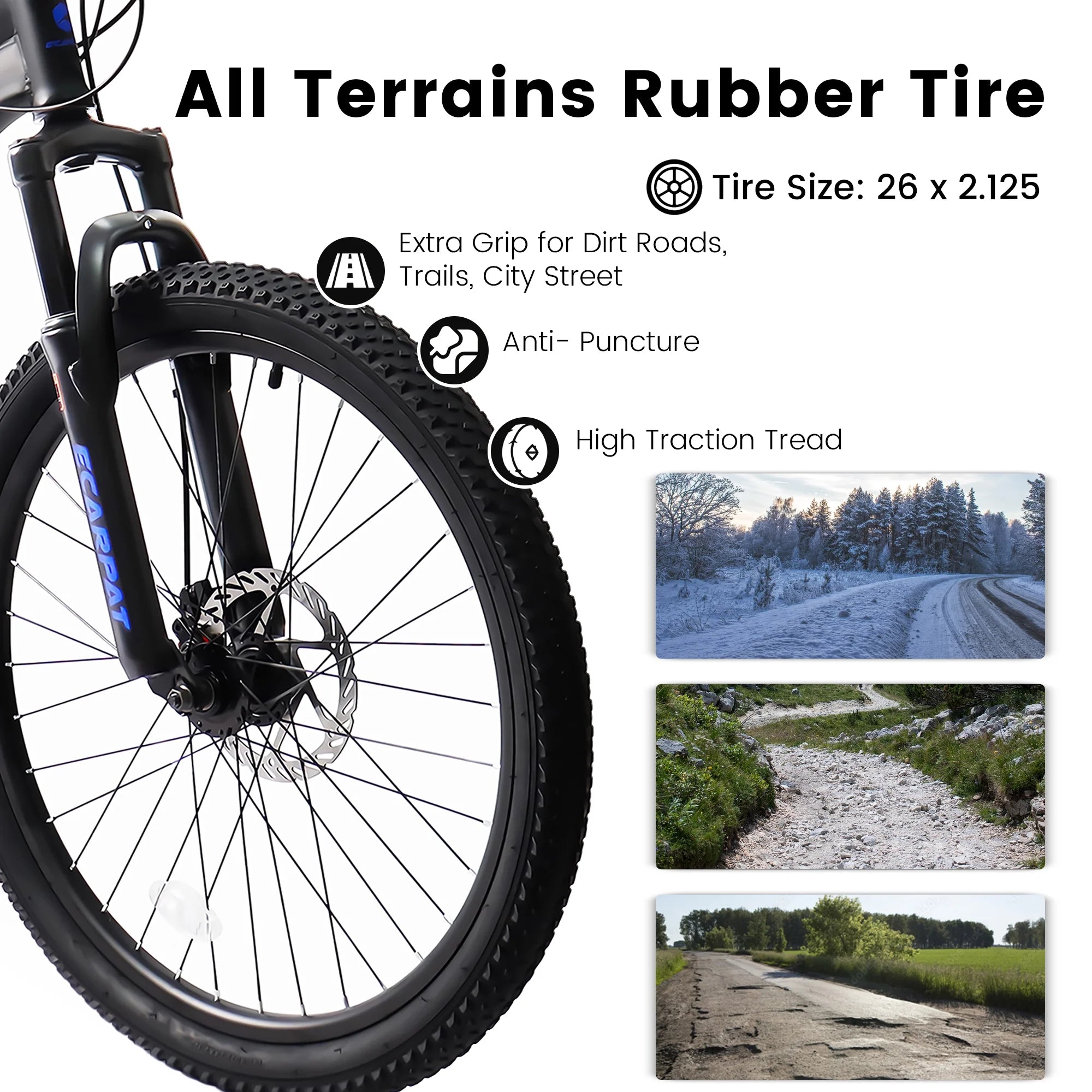 Mountain Bike 26 in Wheels, 21 - Speed Full Suspension Mens Womens Trail Commuter City Mountain Bike, Carbon Steel Frame Disc Brakes Thumb Shifter Front Fork Rear Shock Absorber Bicycles