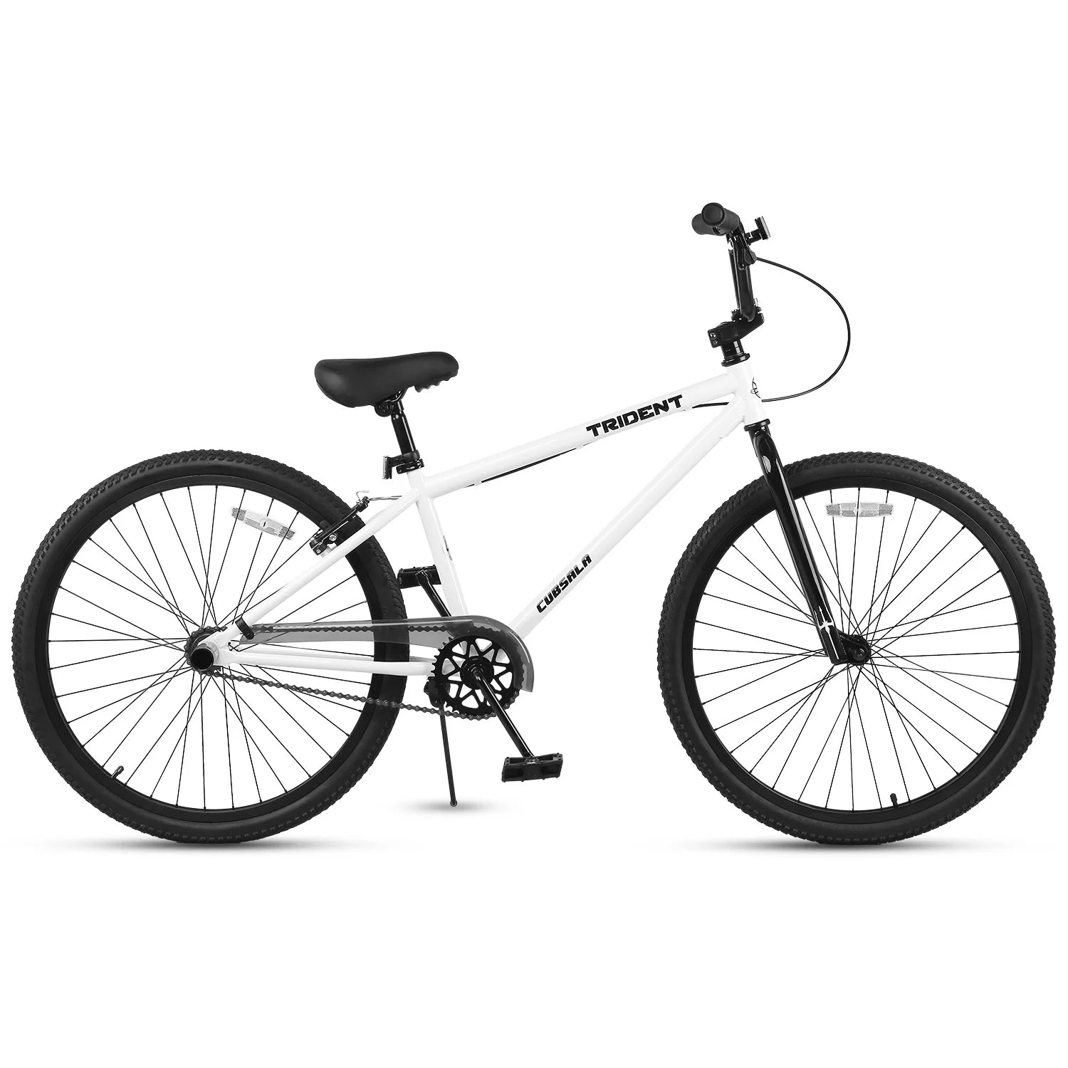 Cubsala 24 in BMX Race Bike Trident Bicycles Beginner - Level to Advanced Riders with 2 Pegs Trick Cycling and Professional Riding, Black