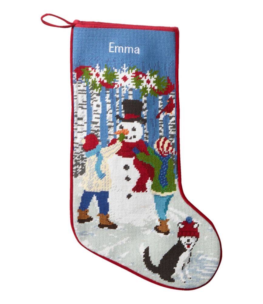 Christmas Needlepoint Stocking, Cotton Subject | L.L.Bean