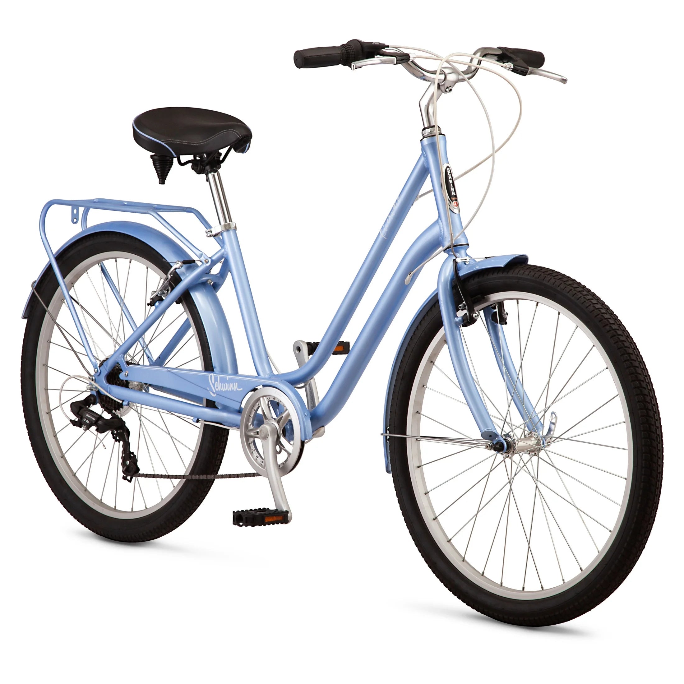 Schwinn Riverwalk Comfort Bike, 26 in Wheels, 7 Speed, Blue