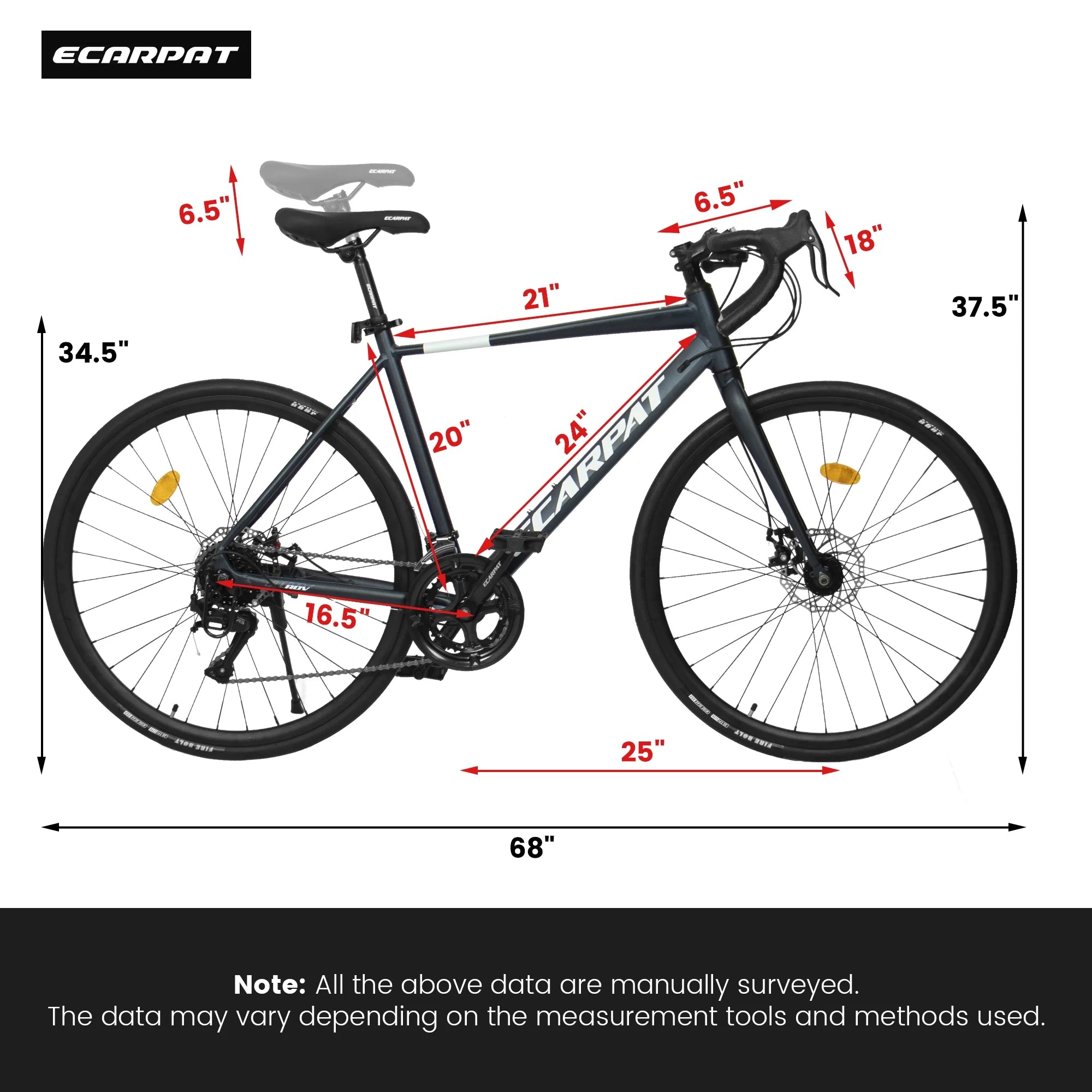 POVANLI 700C Road Bike for Men Women, 16 - Speed Outdoor Bike Disc Brakes, Racing Bike Light Weight Aluminum Frame, City Commuting Road Bicycle L Size, Adults Ages 14+, Gift(Dark Blue)