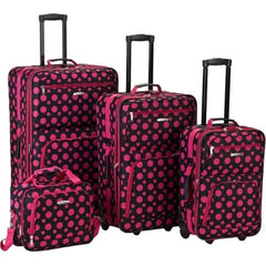 Rockland Luggage Fashion Collection 4 Piece Softside Expandable Luggage Set