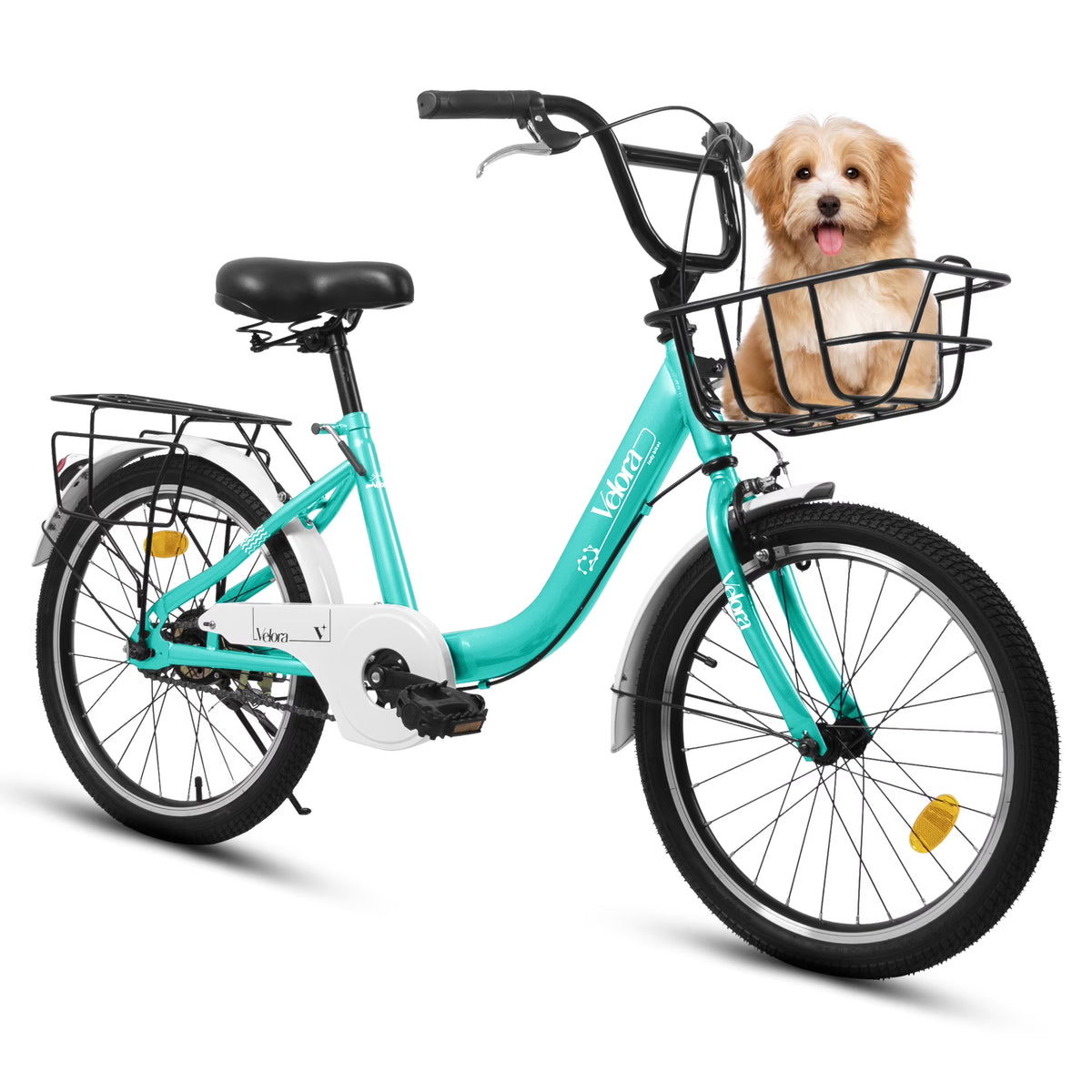 20 in Kids Bike for Boys & Girls Age 5 - 10, Children'S Bicycle with Front Basket & Rear Rack, Commuter Bike for School & Leisure