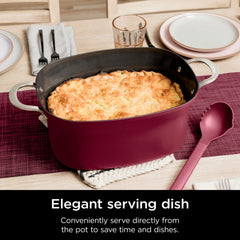 Ninja Foodi Possible Cooker, 8.5 Quart, 6 - in - 1 Multi - Cooker, Slow Cooker, Steamer, Glass Lid Integrated Cooking Utensil, Nonstick, Oven Safe Pot to 500°f, Cherry Tarte, MC1000WM