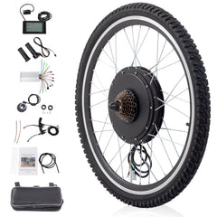 Ktaxon 48V 1000W Electric Bicycle Motor Kit, 26" Front Wheel E - Bike Conversion Kit W/ LCD Display (without Battery)