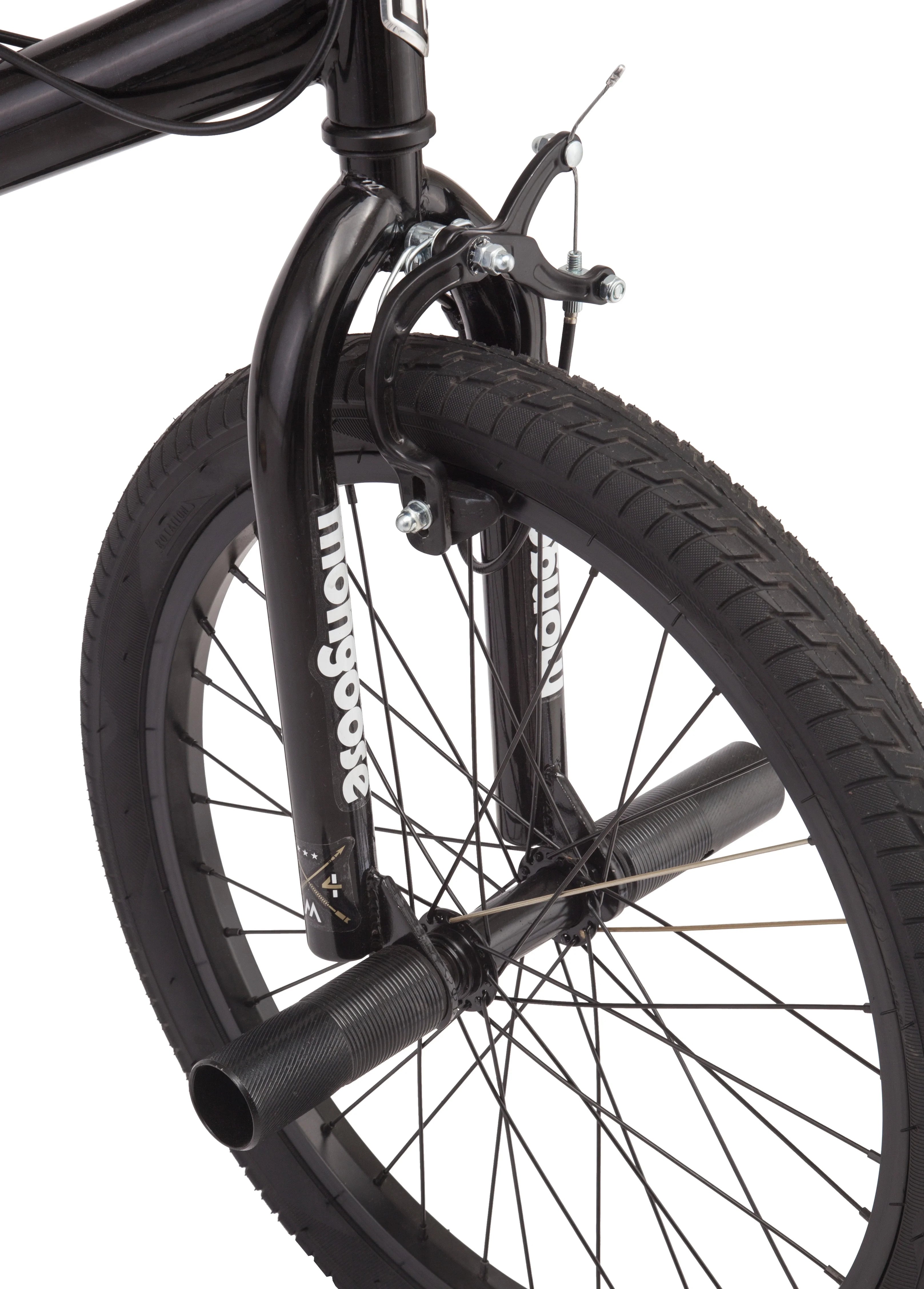 BRAWLER Boys' Freestyle BMX Bike, 20" Wheels, Black