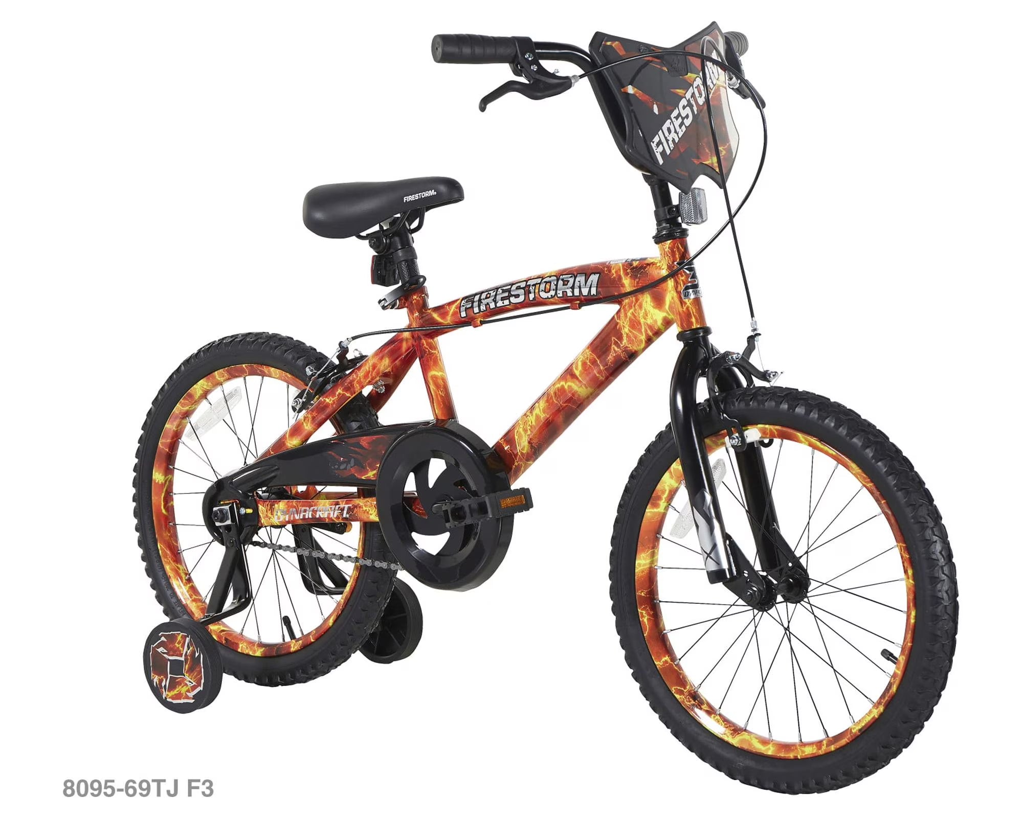 18" Dynacraft Firestorm Boys Bike, BMX, Ages 6 - 9, Durable Steel Frame