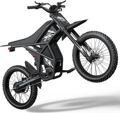 Riding'Times GT73 Electric Dirt Bike for Adults 2400W 48V 37MPH 36.4AH Dual Battery 85 Miles Range 25" Tires UL2849 Full Suspension