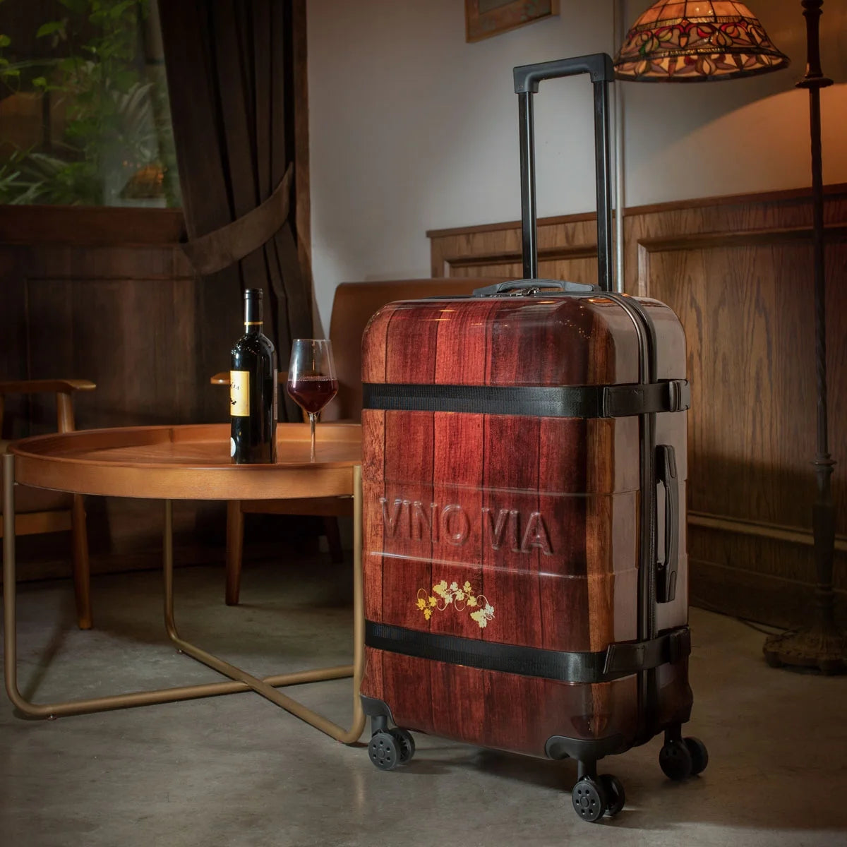 The Ten (10 - Bottle) Wine Luggage, TSA Approved Anti - Theft Zipper, Lightweight Hard Shell Spinner Suitcase