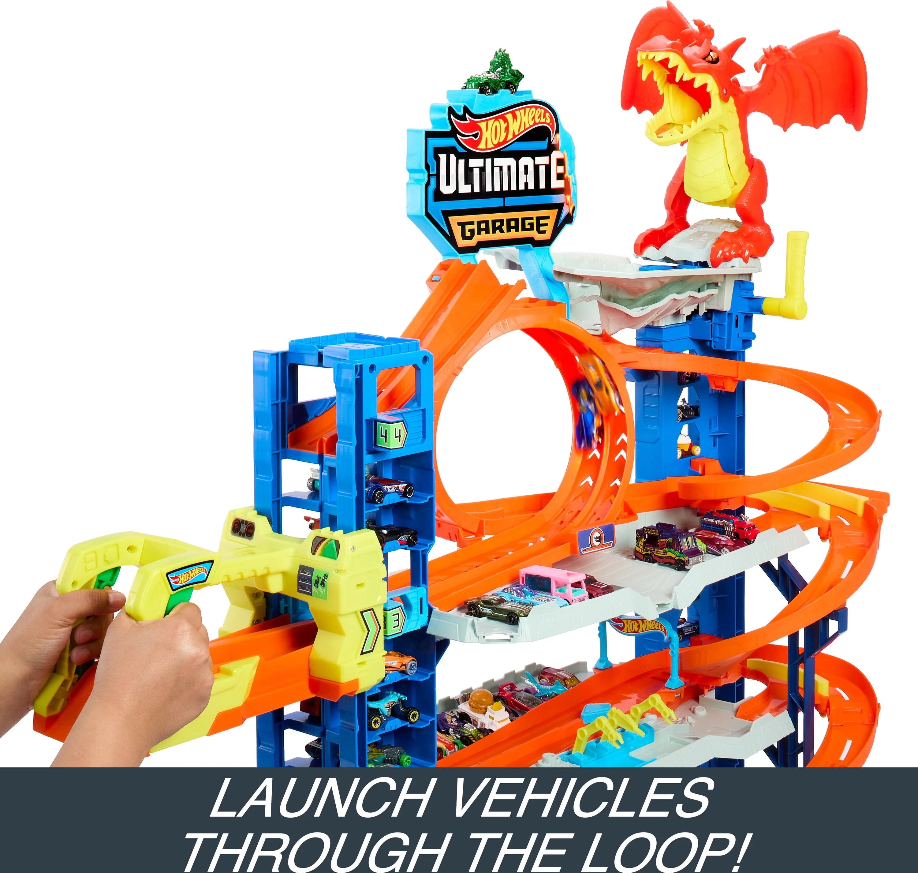 Hot Wheels City Ultimate Garage Playset with 2 Die - Cast Cars, Toy Storage for 50+ Cars