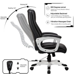 AECOJOY Office Chair Ergonomic, Leather Office Chair with High Back