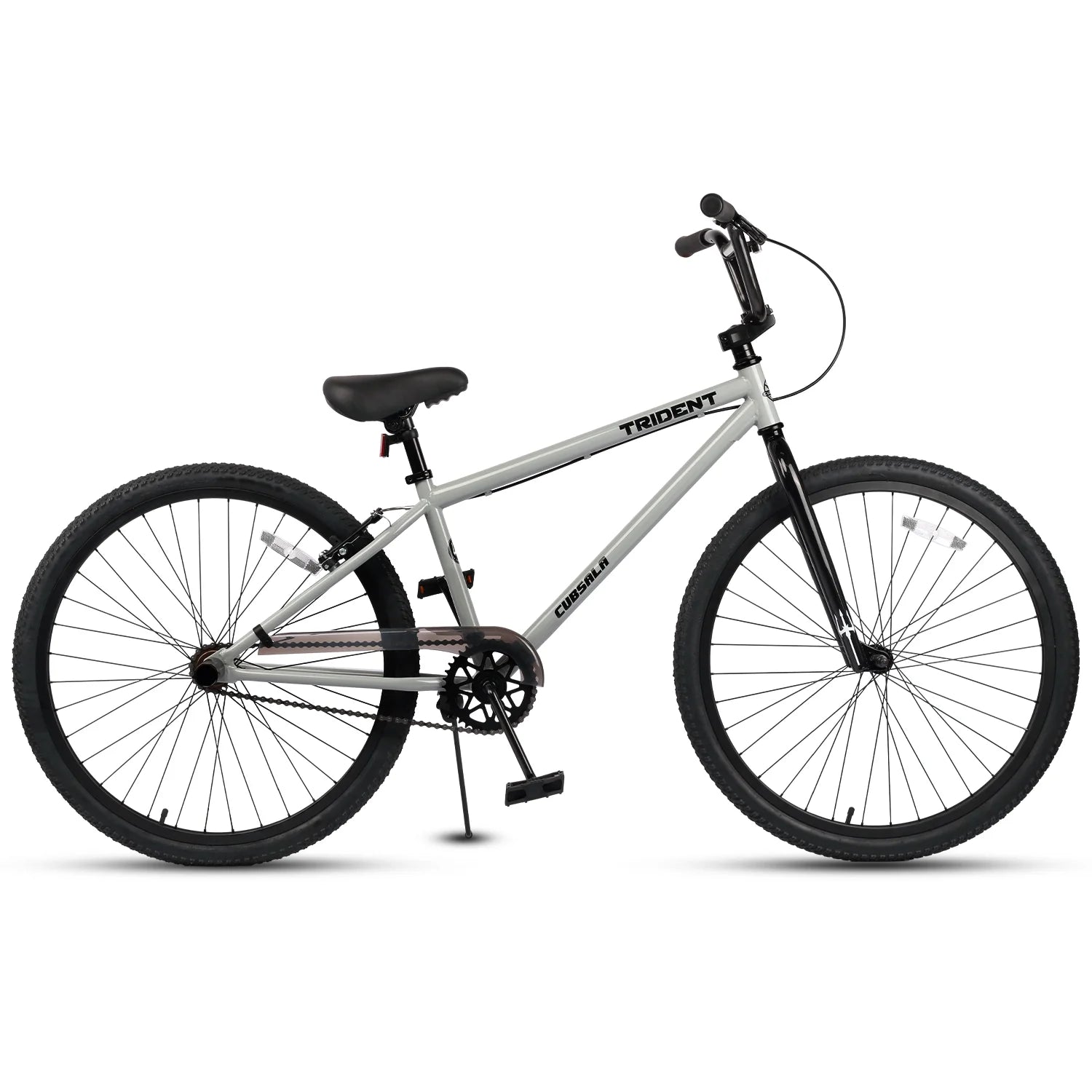 Cubsala 24 in BMX Race Bike Trident Bicycles Beginner - Level to Advanced Riders with 2 Pegs Trick Cycling and Professional Riding, Black