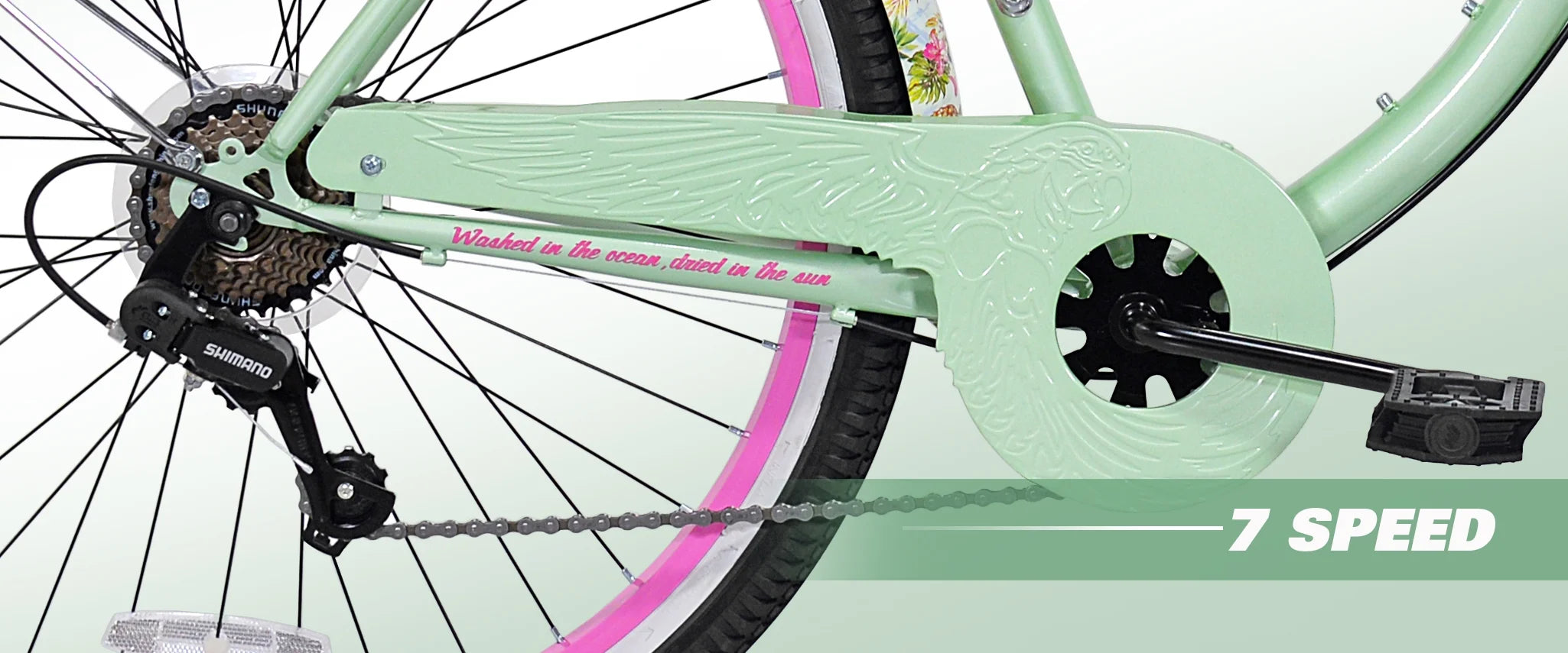 26" Pineapple Women'S Cruiser Bike, Green