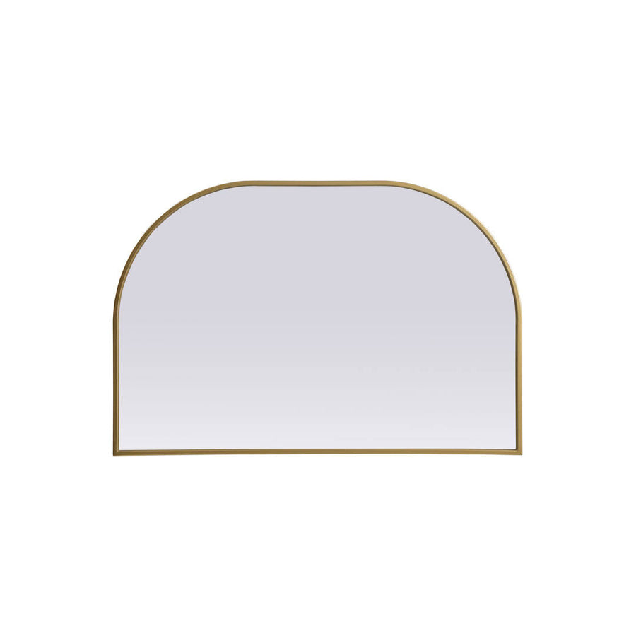 Sabine Metal Wide Arch Wall Mirror Finish: Brass, Size: 34" x 40"