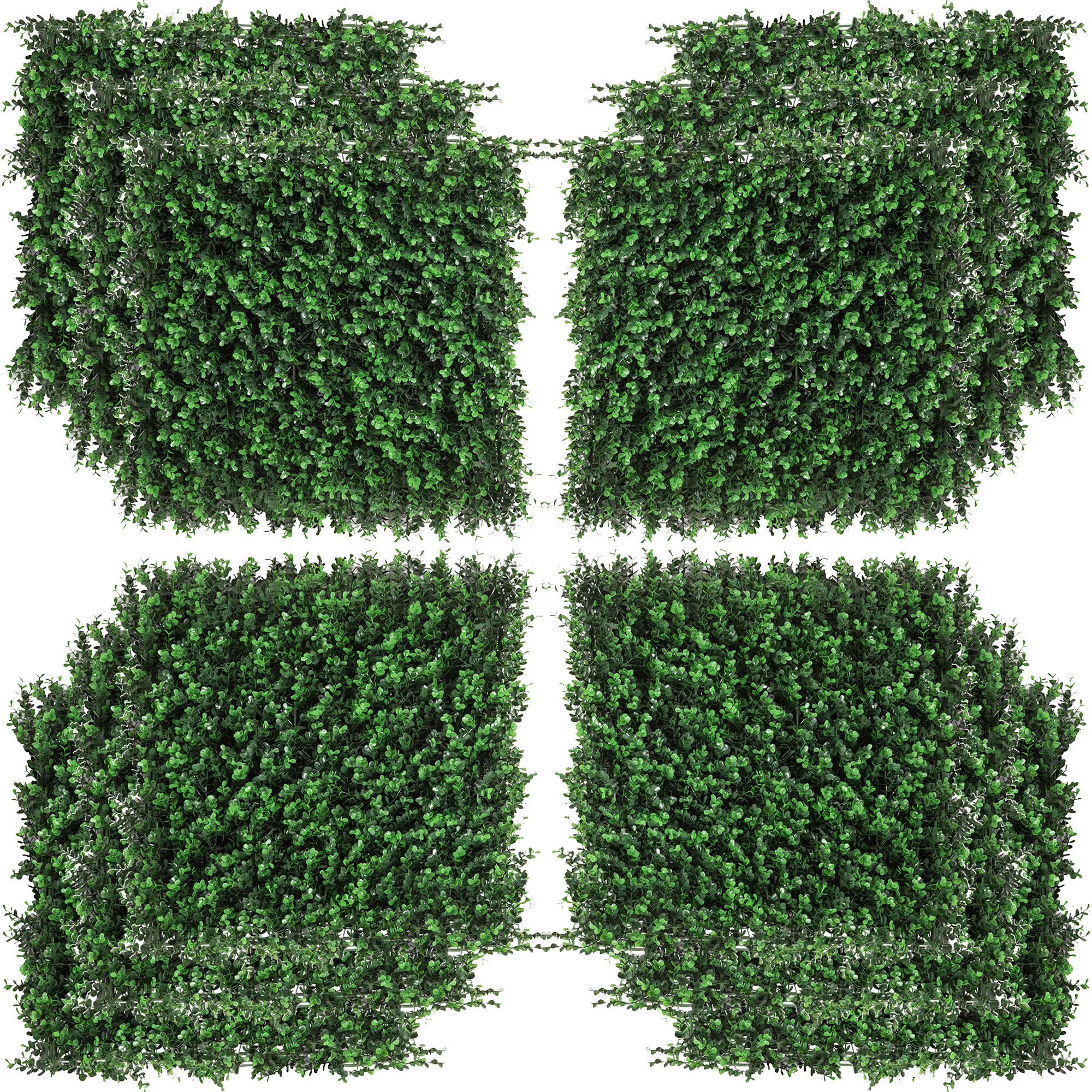 DUOSONG Outsunny Grass Wall Panels, 20" X 20" Artificial Grass Wall Decor, Greenery Backdrop Panels Wall for Outdoor, Indoor, Garden, Fence, Backyard, Fresh Green Green POLYETHYLENE Garden & Outdoor