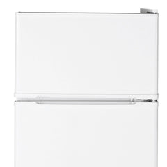 GE Appliances 3.1 Cu. Ft. Freestanding Double Door Compact Refrigerator, Steel