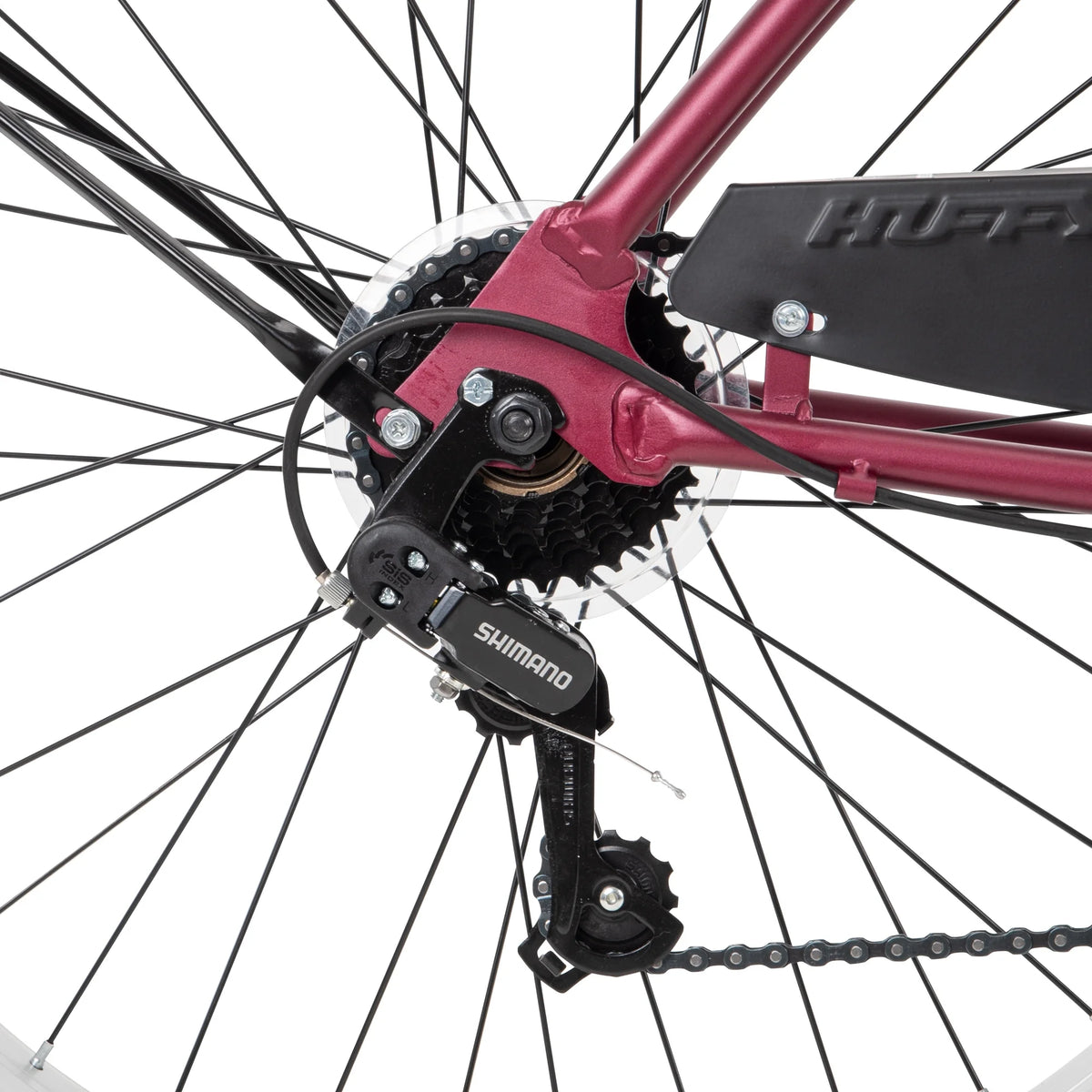 26" Huffy Lockland Cruiser Bike, 7 - Speeds, Padded Saddle, Pink, Ages 12+