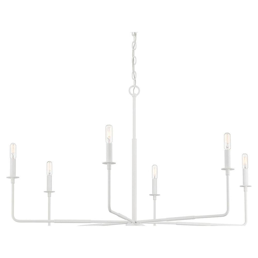 Mager 6 - Light Candle Style Classic Chandelier Finish: Bisque White
