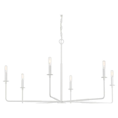 Mager 6 - Light Candle Style Classic Chandelier Finish: Bisque White