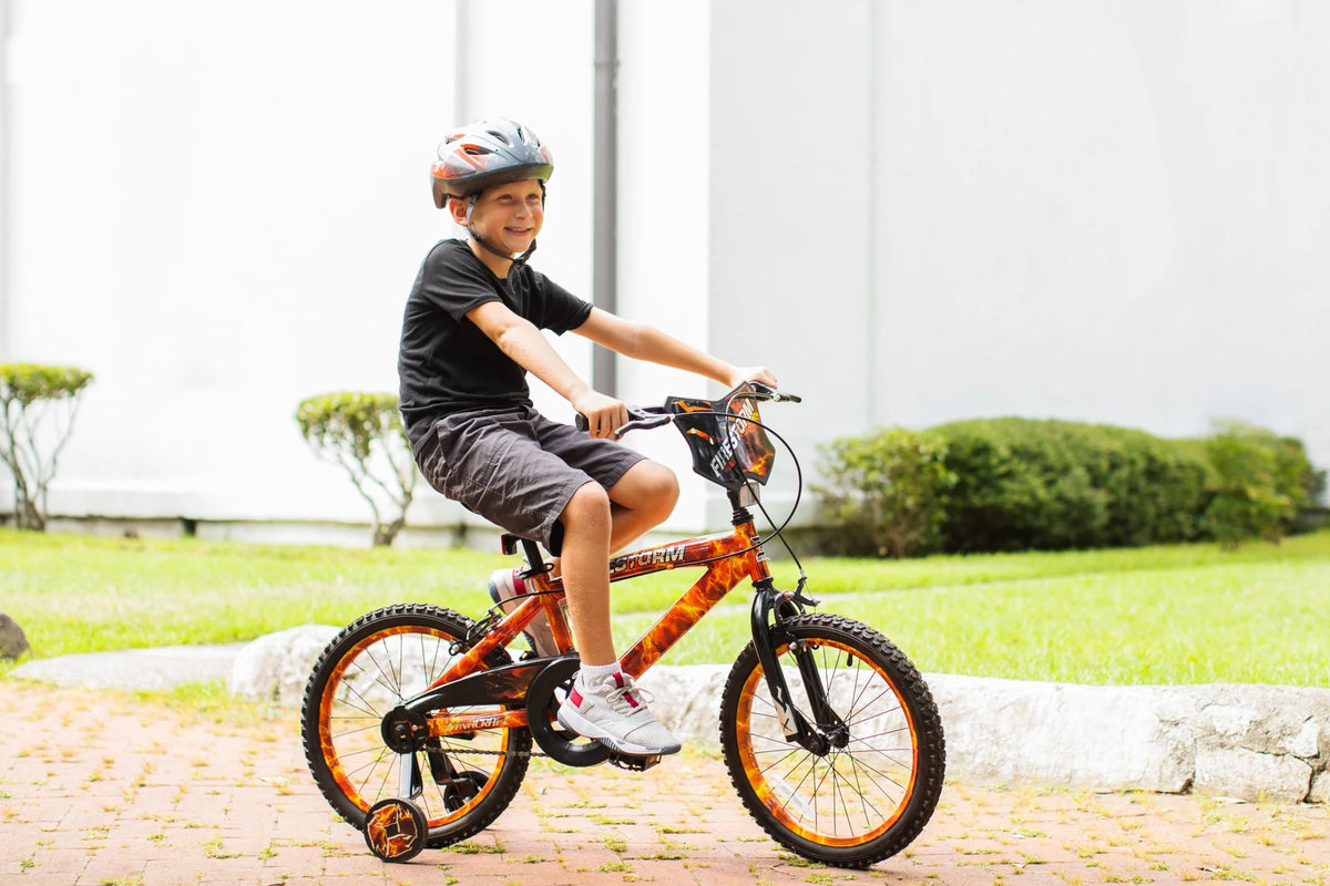 18" Dynacraft Firestorm Boys Bike, BMX, Ages 6 - 9, Durable Steel Frame