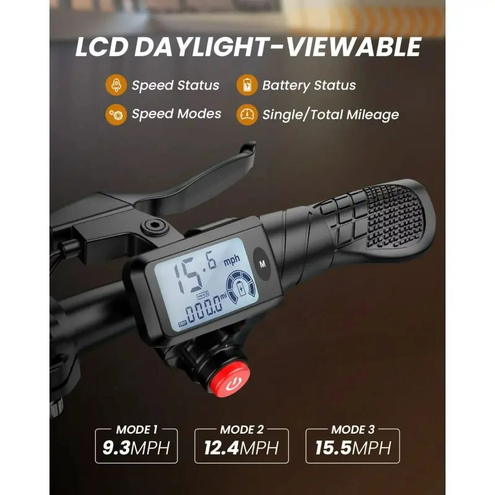 KEESTP Electric Bike with Basket for Pet, 3 Riding Modes Foldable Electric Scooter for Adults - up to 20 Miles 18.6MPH