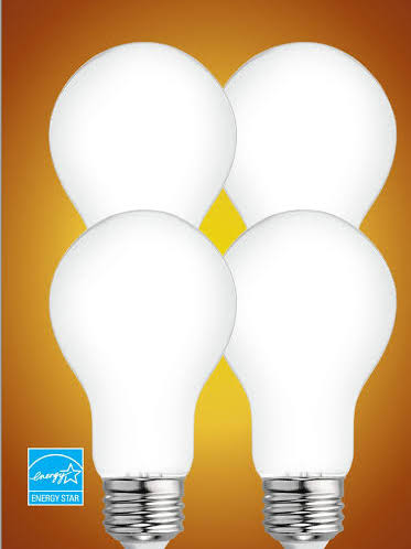 GE Relax 4-Pack 60 W Equivalent Dimmable Soft White A19 LED Light Fixture Light Bulbs