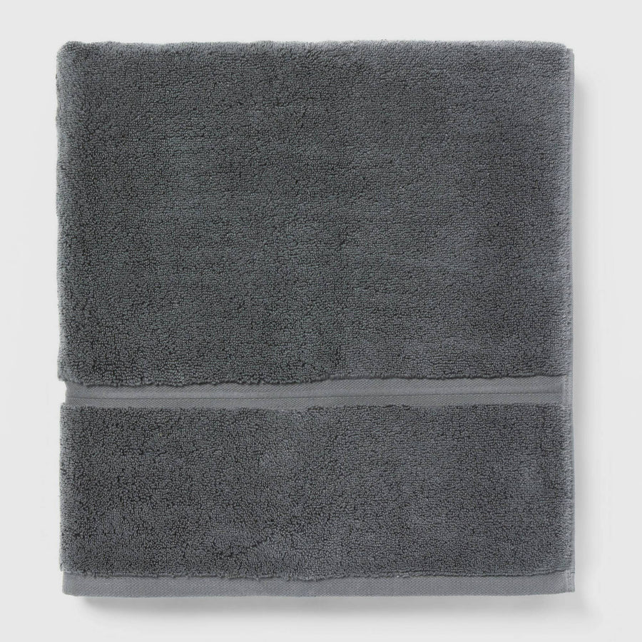 Oversized Spa Plush Bath Towel Dark Gray - Threshold