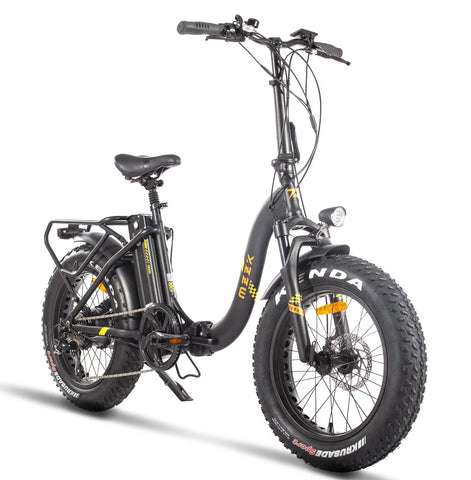 Folding Electric Bike for Adults, Ebikes for Adults 7 Speed Powerful 750W BAFANG Motor 20" 4.0 Fat Tire Foldable Mountain Snow Ebikes with Removable Lithium Battery