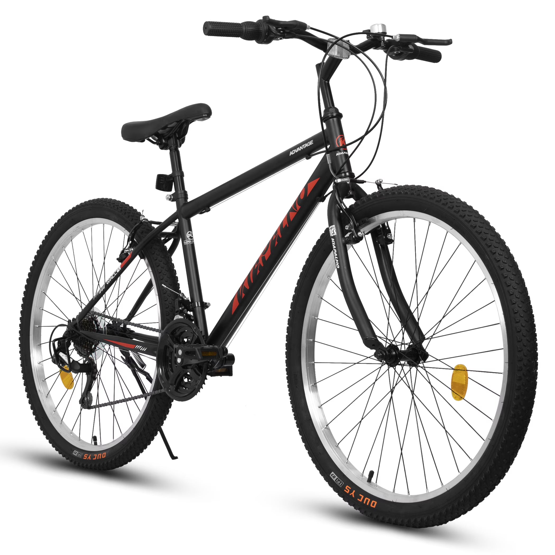 Aukfa 26" Mountain Bike for Men and Women, 21 - Speed High - Performance All - Terrain Bicycle with Dual V - Brakes, Green