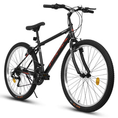 Aukfa 26" Mountain Bike for Men and Women, 21 - Speed High - Performance All - Terrain Bicycle with Dual V - Brakes, Green