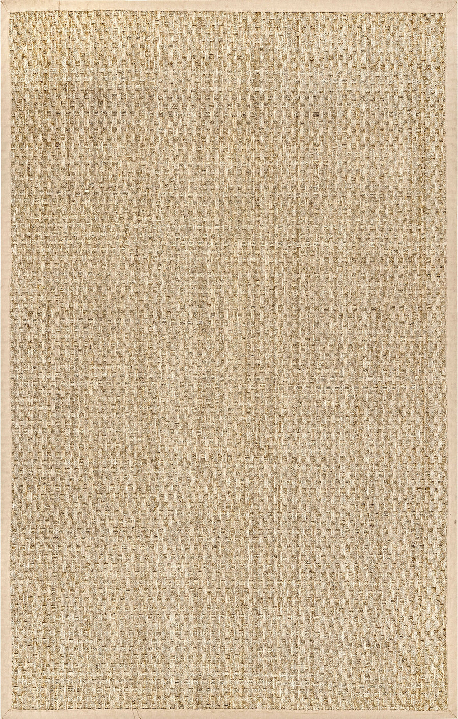 nuLOOM Hesse Checker Weave Seagrass Area Rug, 3' x 5', Natural