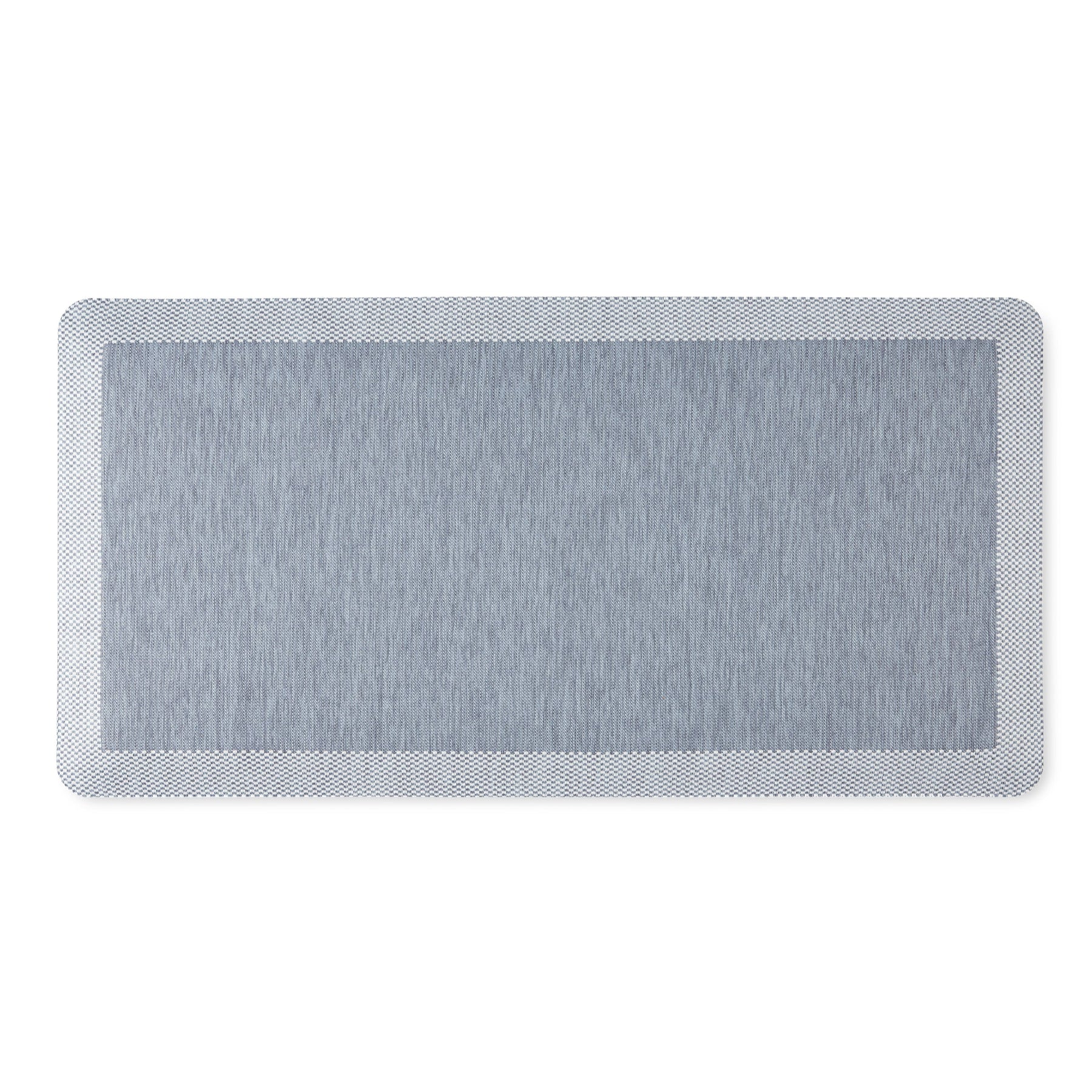 Martha Stewart Mira Modern Heathered Anti-Fatigue Air-Infused Kitchen Mat, Blue, 19.6"x39"